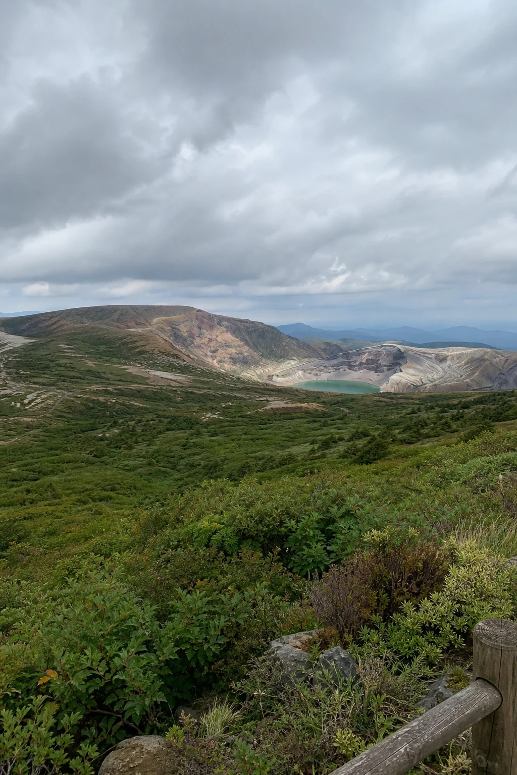 Distant volcanic slopes