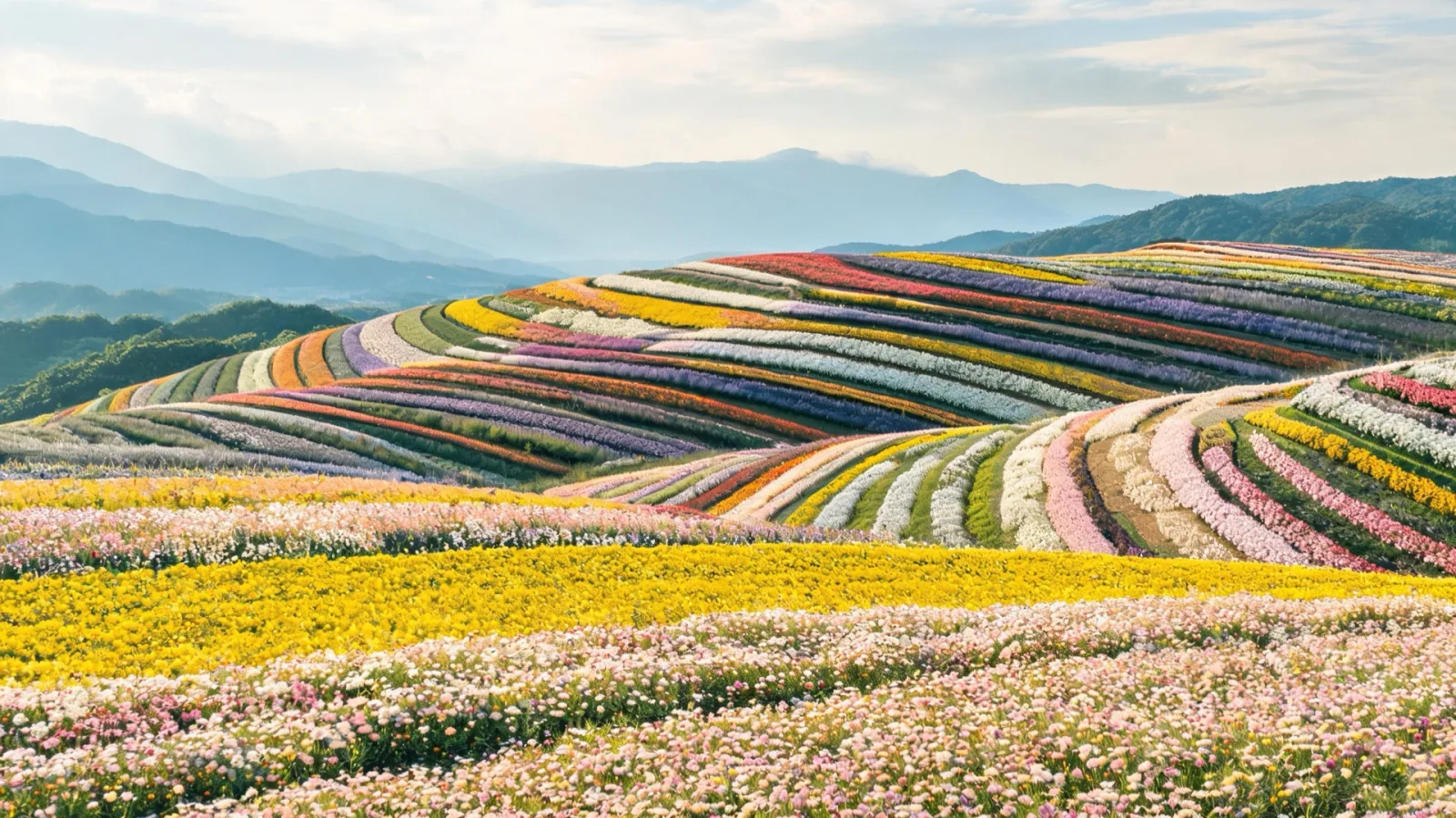 The flower fields at Shikisai-no-Oka