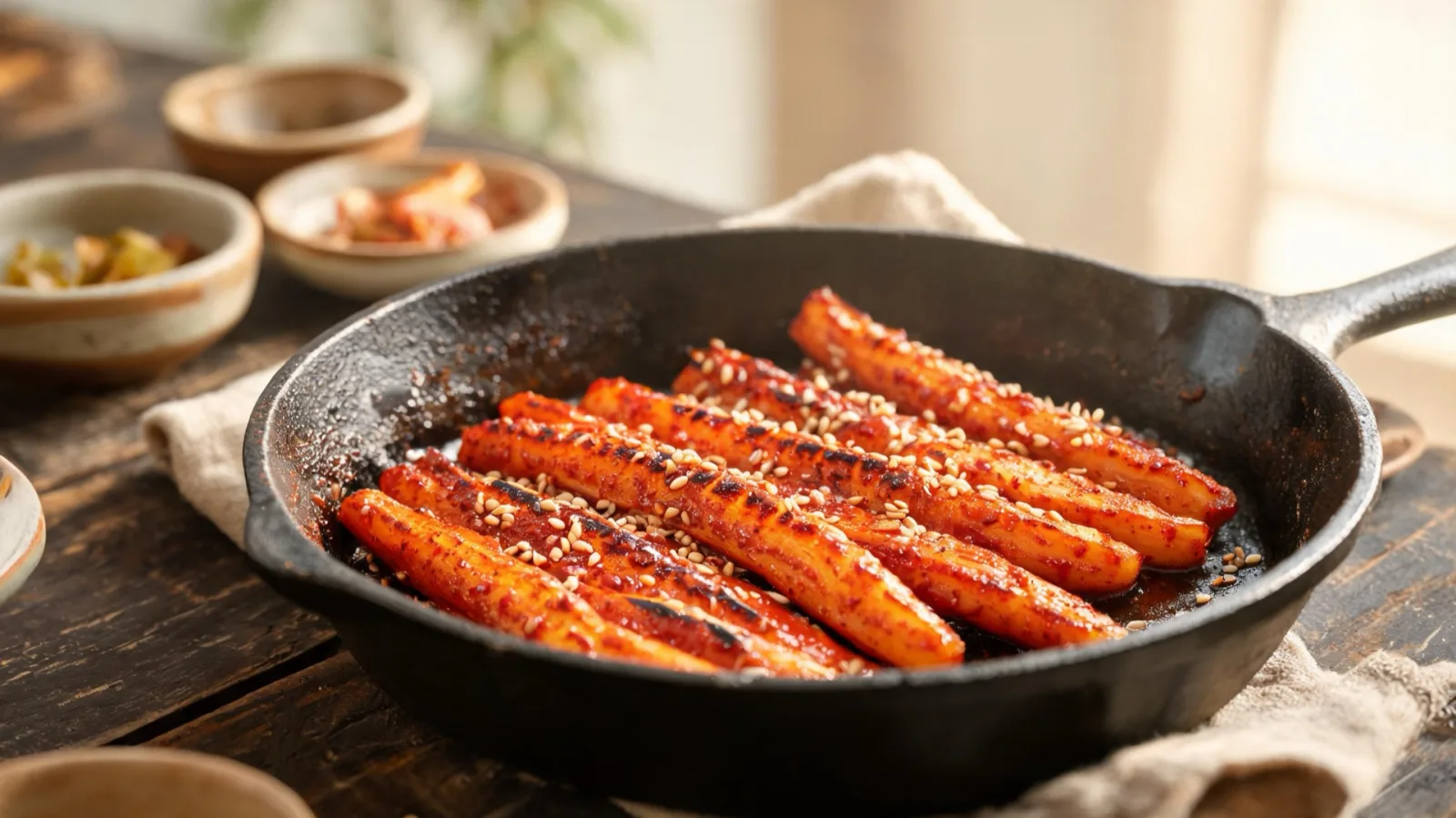 Grilled deodeok and gondre wraps