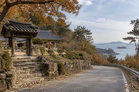 Illustrative autumn landscape on Ganghwa Island