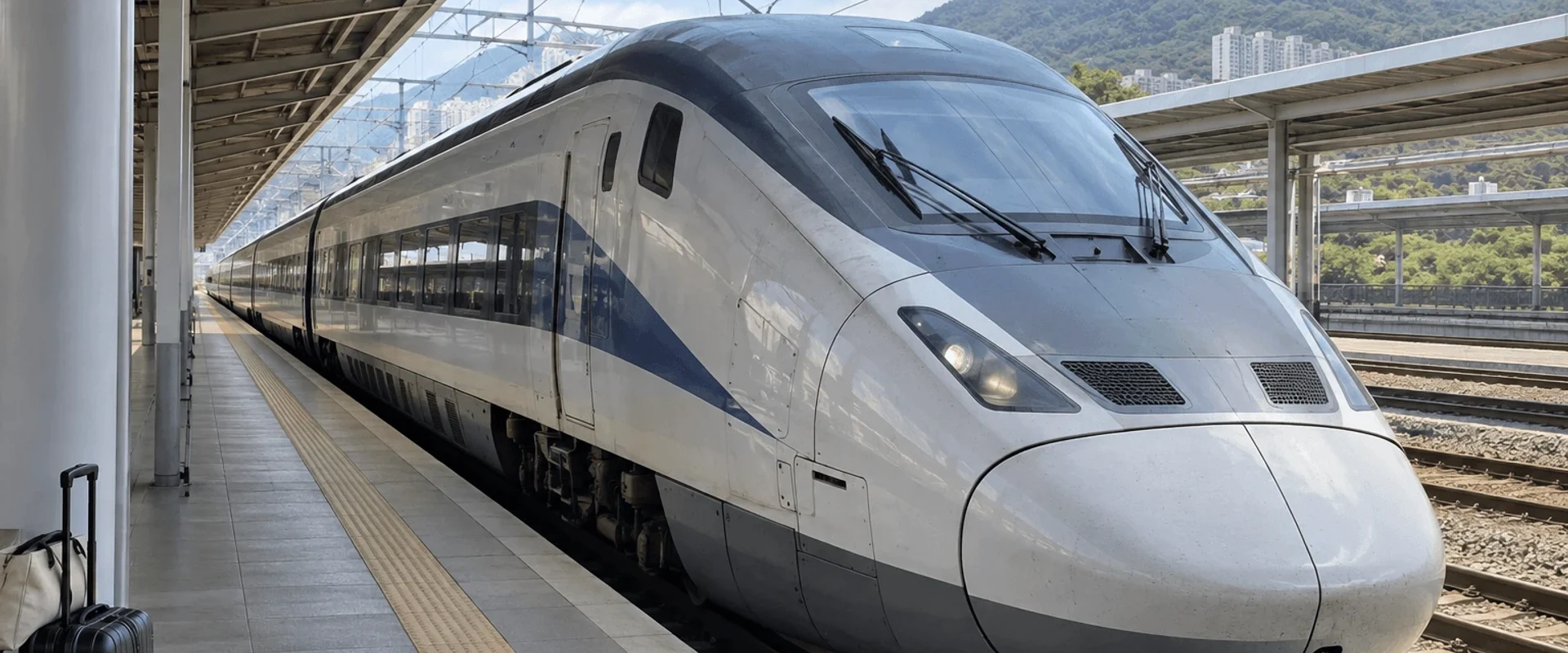 停靠月台的高速列車