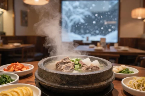 Piping-hot Korean soup dish, galbitang