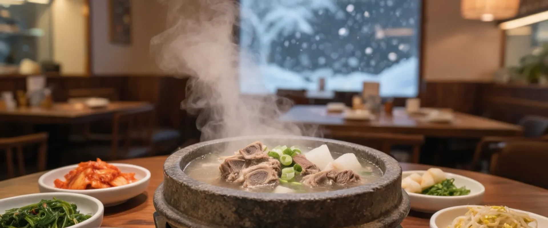 暖呼呼的韓國湯品排骨湯