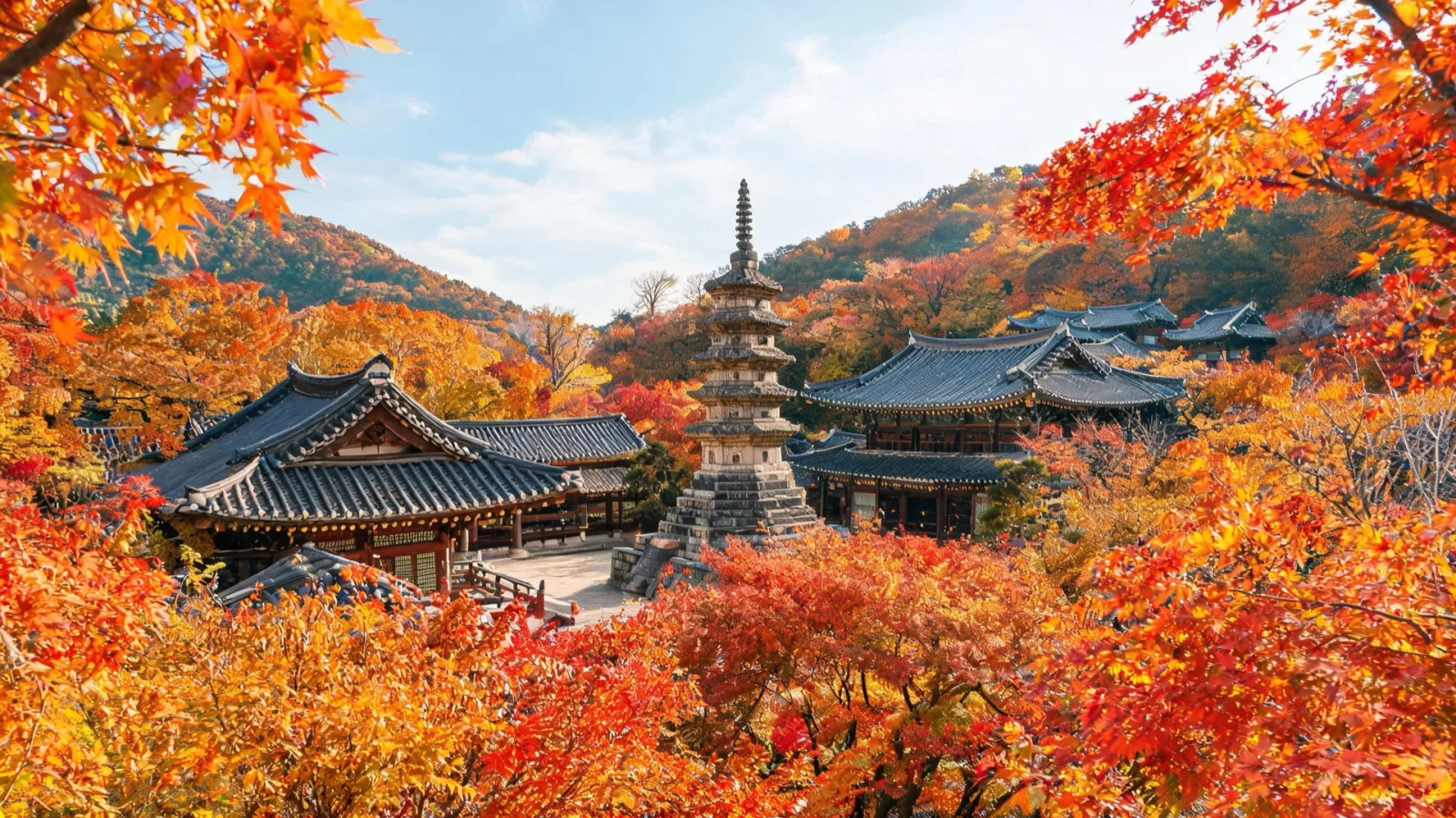 佛國寺秋季楓紅風光