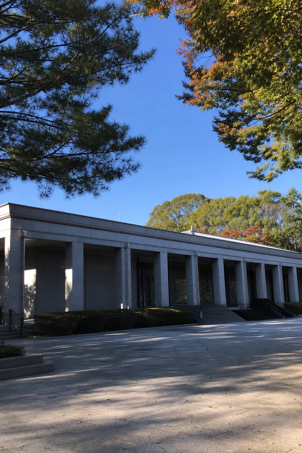 The Hiroshima Peace Memorial Museum in the quiet morning before the crowds arrive