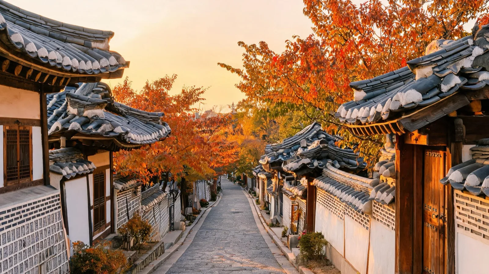 呈現全州韓屋村的 AI 生成旅遊圖片