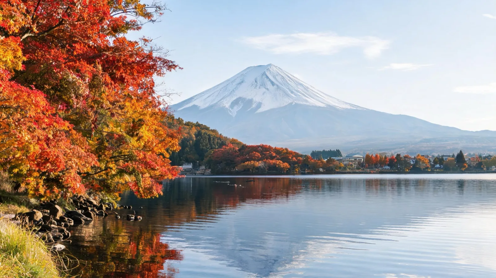 Lake Kawaguchi shoreline