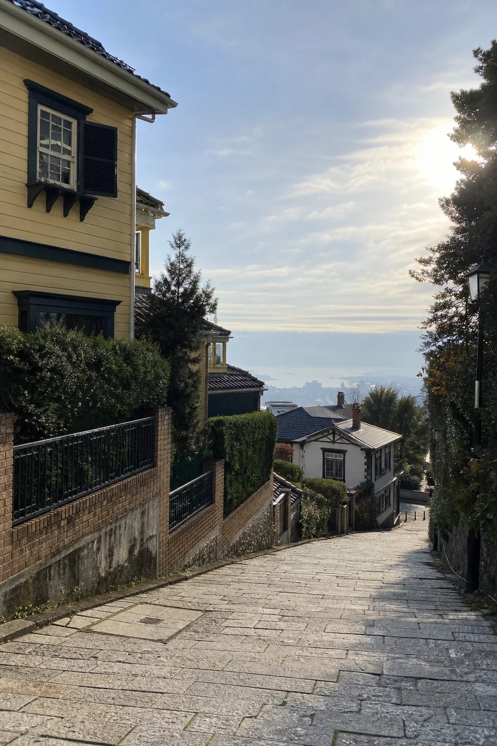 Kitano Ijinkan hillside street with western-style houses