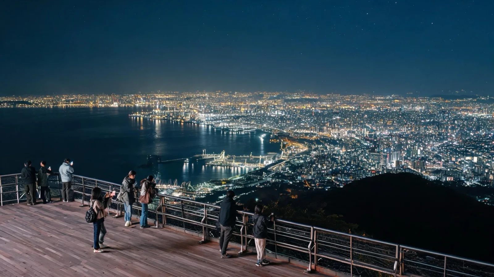 Night view from the Mt. Rokko observation deck