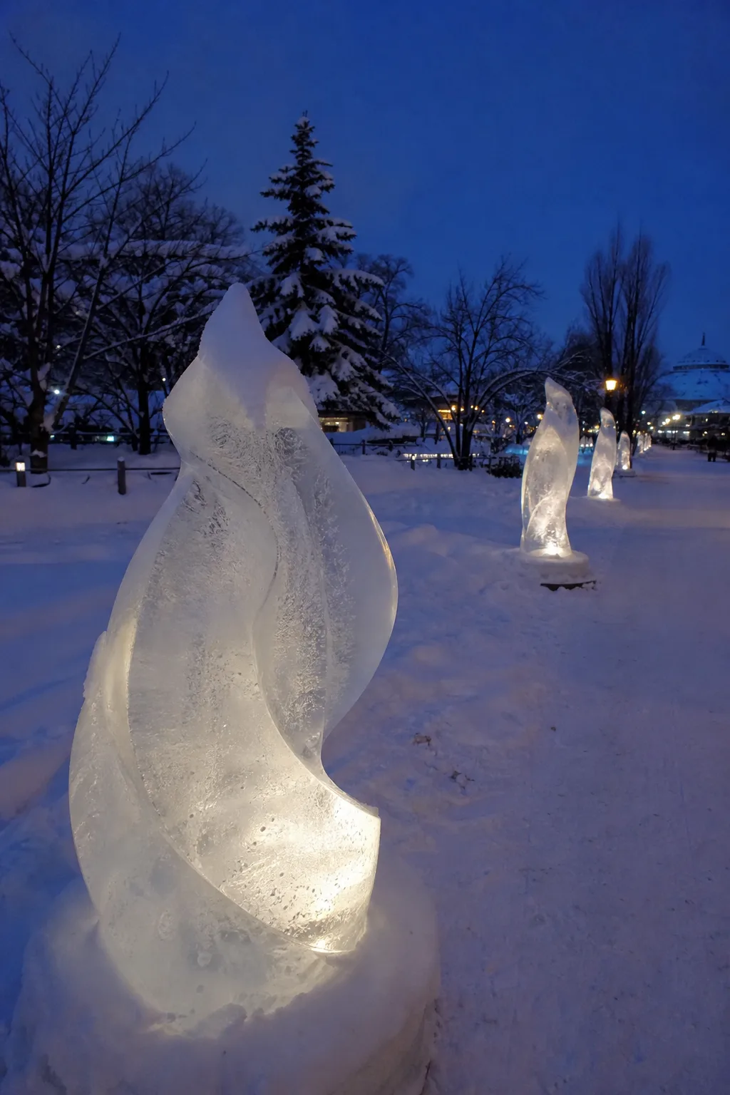 Snow sculptures at the Sapporo Snow Festival (February 4–11, 2027)