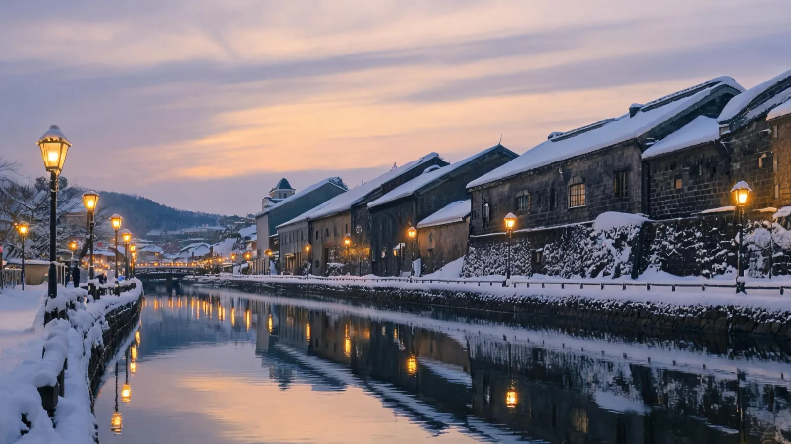 Gas lamps at the Otaru Canal