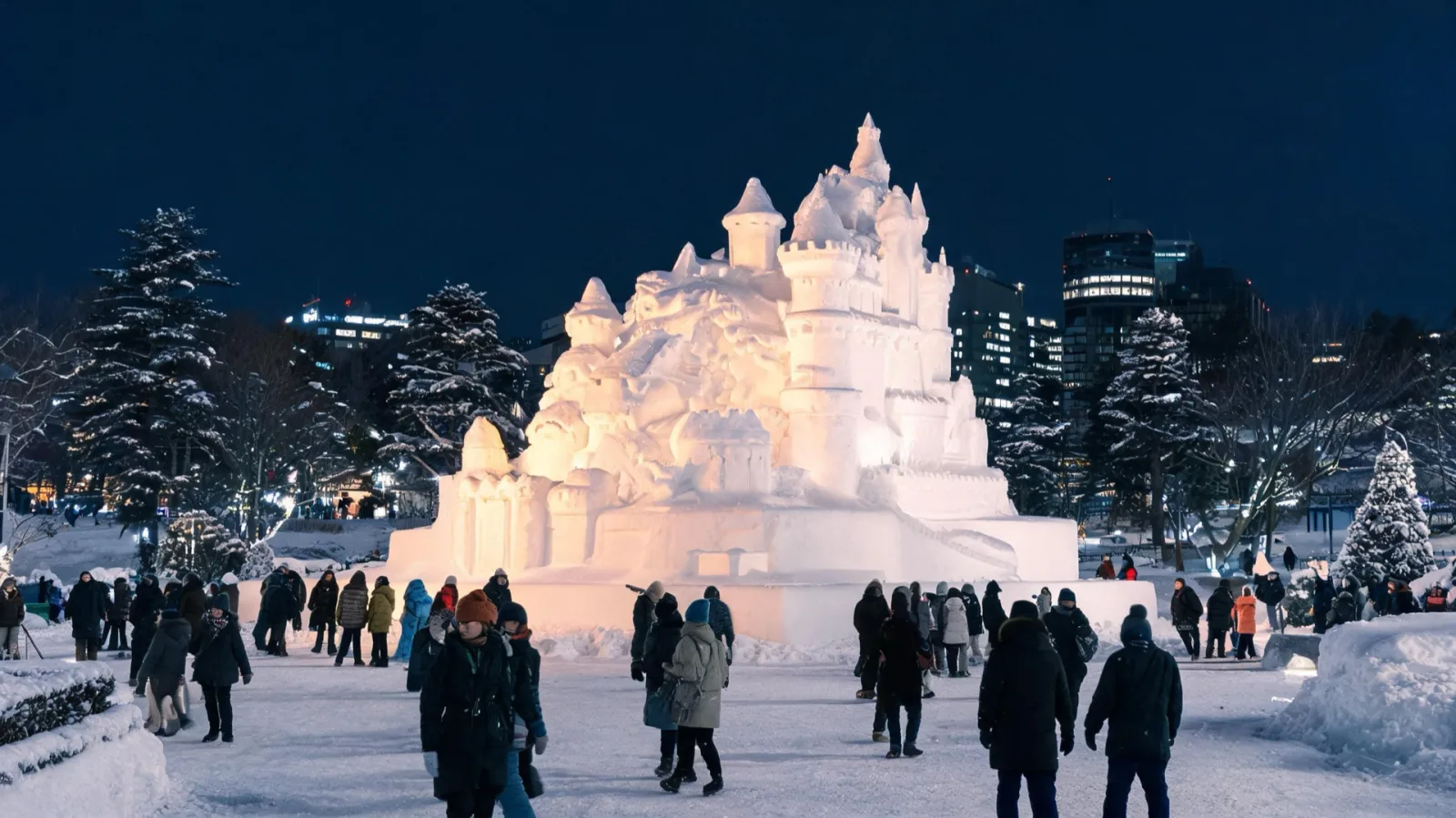 Snow sculptures at the Sapporo Snow Festival