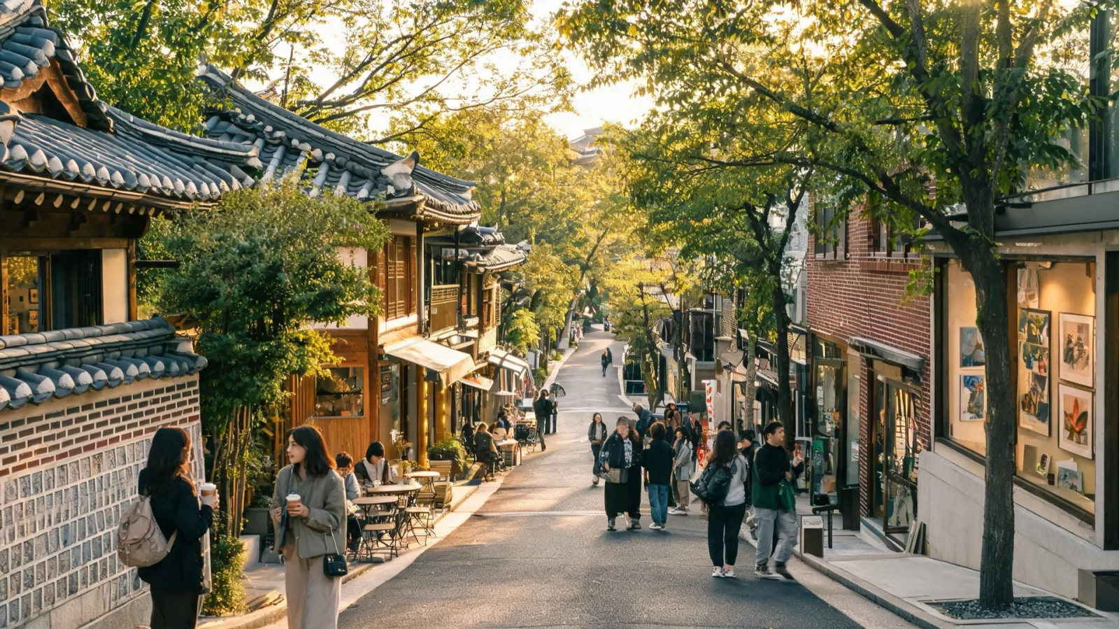 A scene of the Samcheong-dong café street