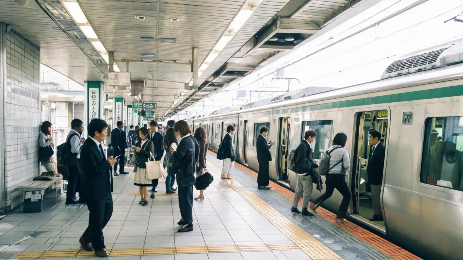 Tokyo subway and train scene