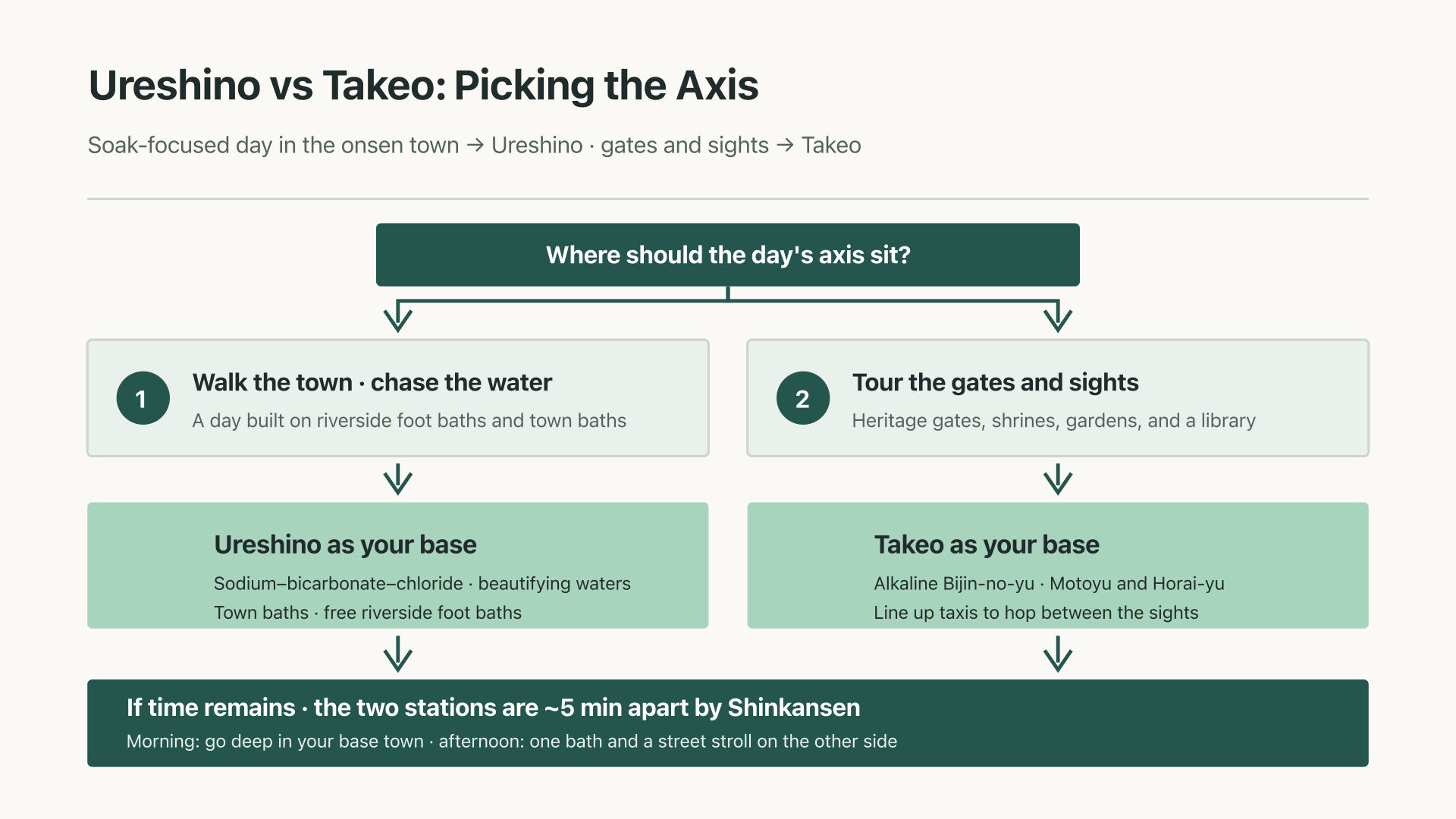 Flow diagram for choosing the anchor onsen town by taste